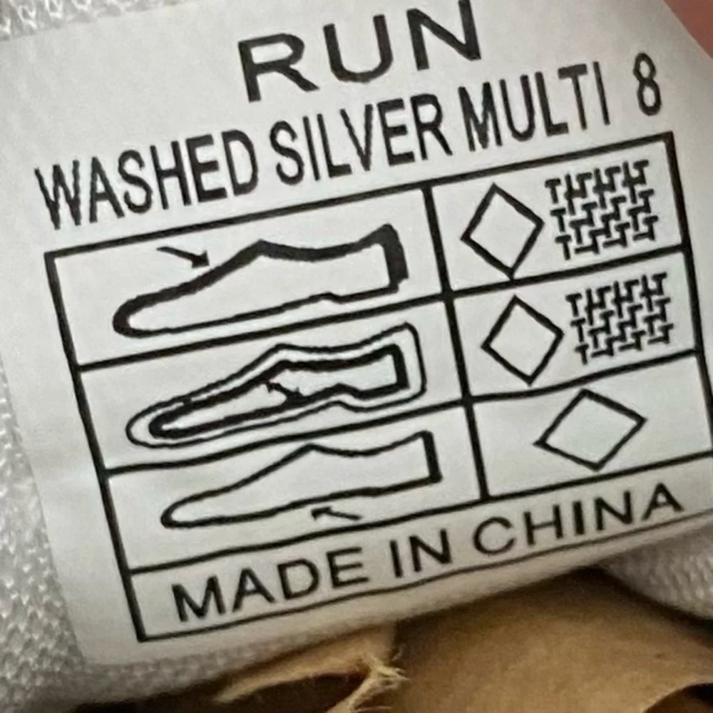 Vintage Havana Run‎ Washed Silver Sneakers Metallic